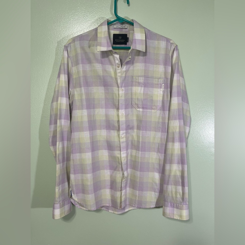 Scotch & Soda Pastel Plaid Button-Down Shirt